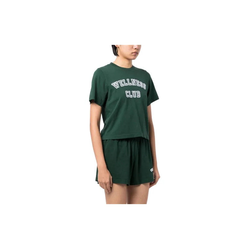 SPORTY & RICH Cotton Cropped T shirt-5