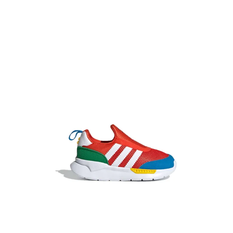 LEGO x Adidas Originals ZX 360 Cushioned Wear Resistant Breathable Low Top Toddler Shoes Red Blue Infant And Toddler-1
