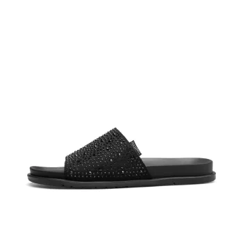 PARDASAUL Rubber Sole Slip Resistant Slide Slippers Men's Black