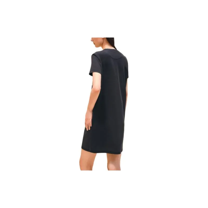 HERMES Short Sleeved Dresses Women's Black-1