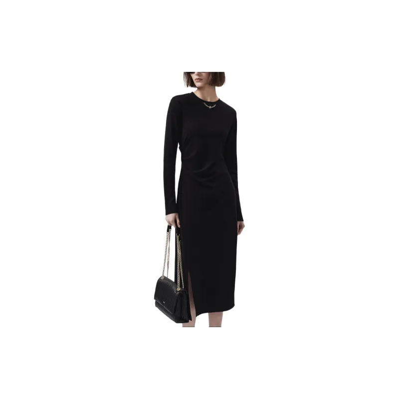 DKNY Long Sleeved Dress Women's Black-3