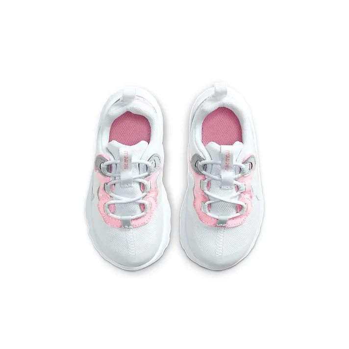 Nike React Element 55 Low Top Running Shoes Gray Pink Infant And Toddler-3