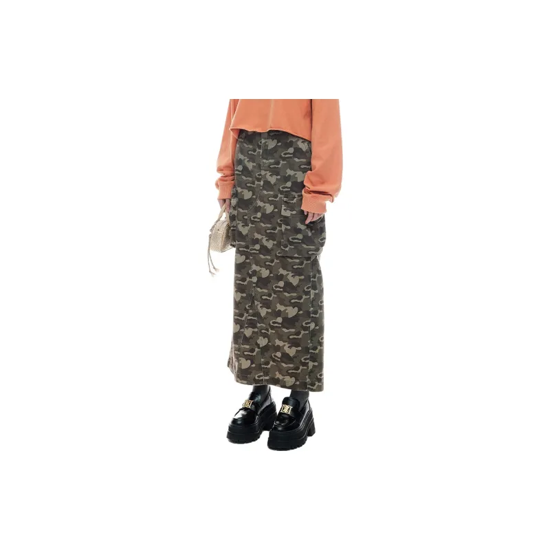 D'zzit Casual Short Skirts Women's Dark Green-3