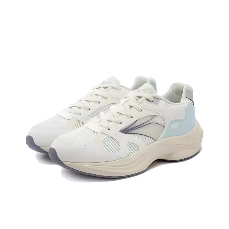 361° Anti Slip Wear Resistant Low Top Casual Running Shoes Women's White Blue Purple-2