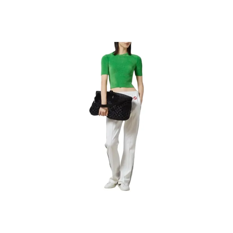 GUCCI Web Striped Jersey Trousers-1