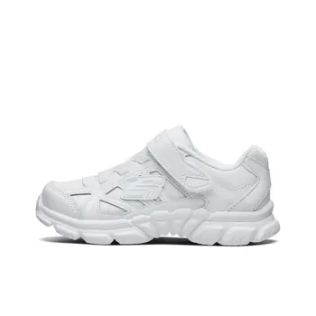 Skechers Tough Tra Slip Resistant Cushioning Wear Resistant Breathable Low Top Running Shoes White Teenagers