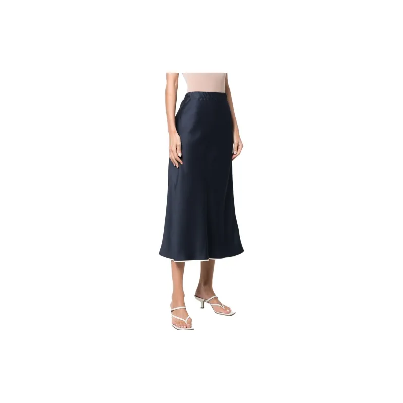 There Was One Bias-cut Satin Midi Skirt-3
