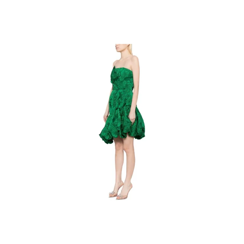 Marchesa Notte Calathea Asymmetric Minidress-3