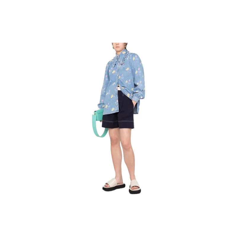 GANNI Shirts Women's Blue-1
