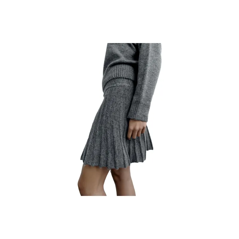 ZARA Casual Short Skirts Women's Gray-1