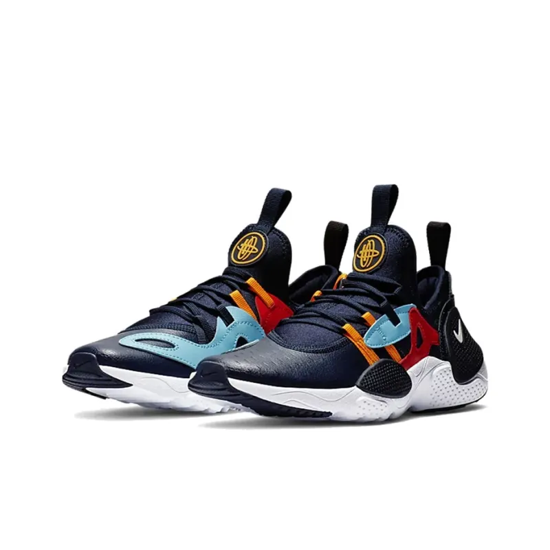 Nike Huarache E.D.G.E. Slip Resistant Lightweight Cushioning Low Top Kids' Running Shoes Obsidian Teenagers-2