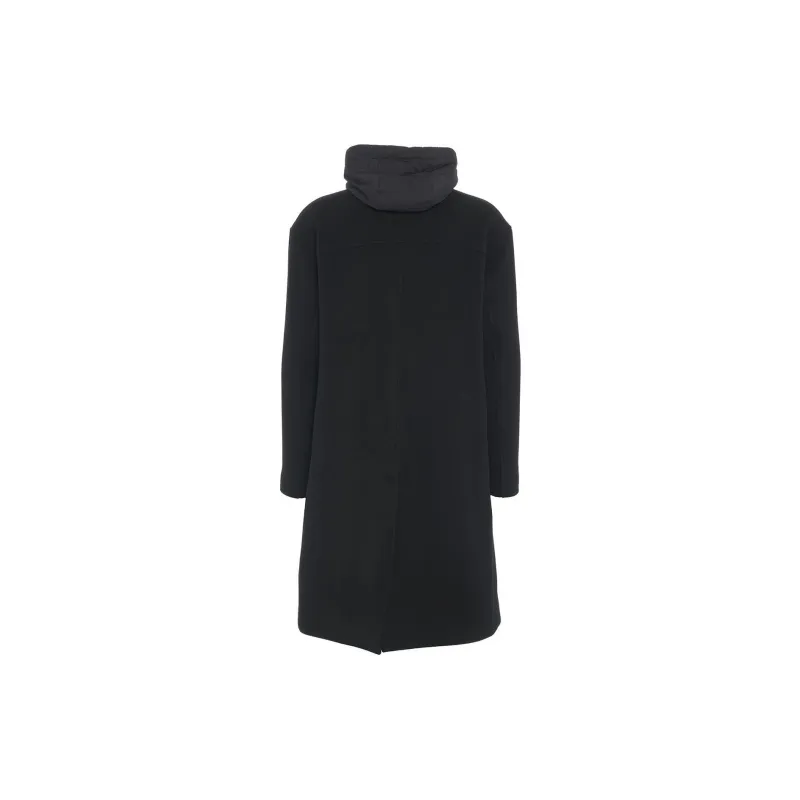 HERNO Buttoned Straight Hem Hooded Coat-1
