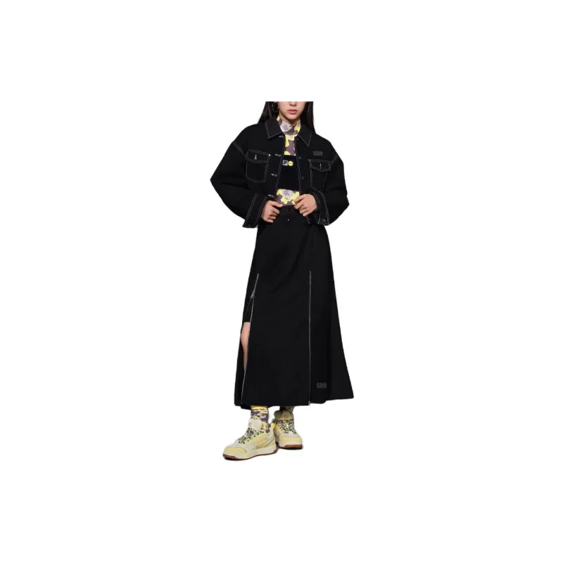 FILA FUSION FILA FUSION X BEAMS Co branded Series Jacket Women's Jet Black-4