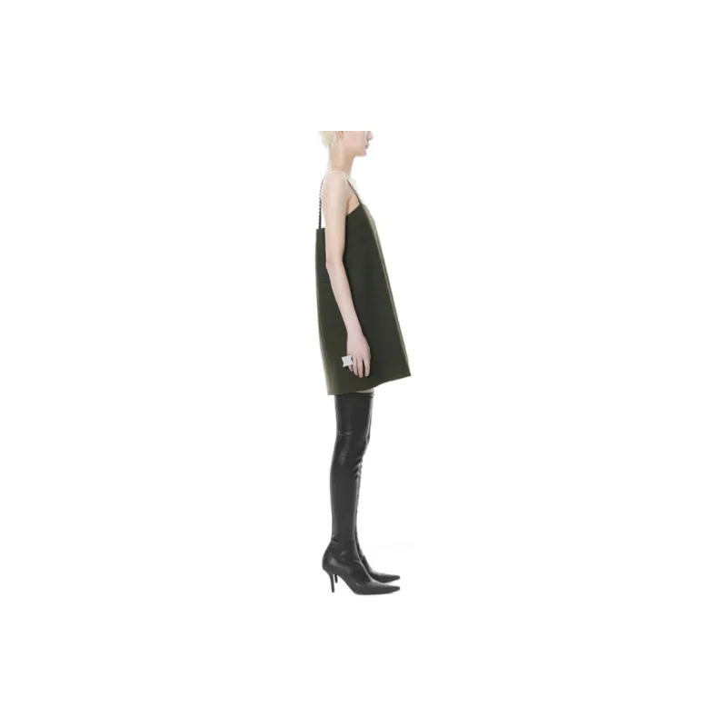 WE11DONE Sleeveless Dresses Women's Dark Khaki-3
