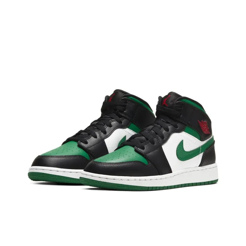 Jordan 1 Mid Green Toe GS-2