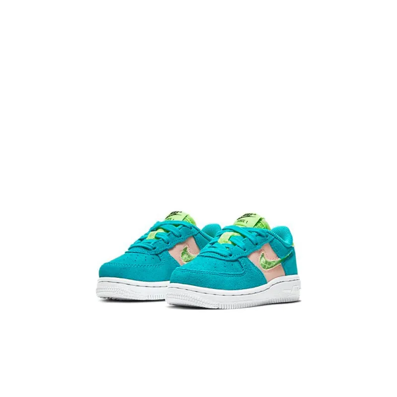 Nike Air Force 1 Anti Slip Wear Resistant Low Top Toddler Shoes Pink Green Infant And Toddler-2