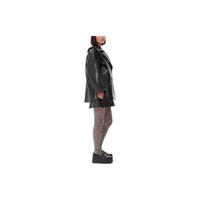 GANNI Coated Midi Jacket-5