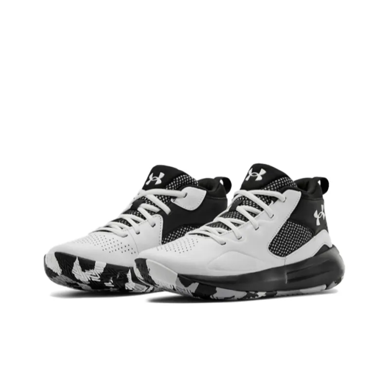 Under Armour Lockdown 5 Cushioning And Breathable Mid Top Children's Basketball Shoes Teenagers-2