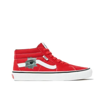 Vans Skate Grosso Mid Supreme X Nate Lowman Red
