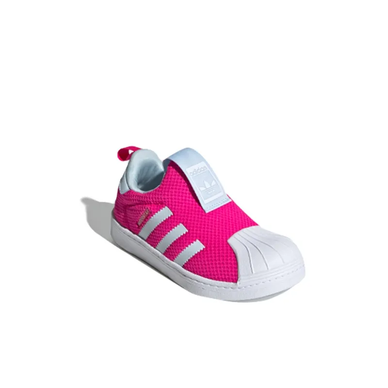 Adidas Originals 360 C Abrasion Resistant Low Top Skateboard Shoes Pink Gray White Children Aged 3 7 Years Old-2