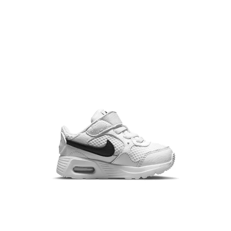 Nike Air Max SC Abrasion Resistant Lightweight Cushioning Low Top Running Shoes White Black Infant And Toddler-1