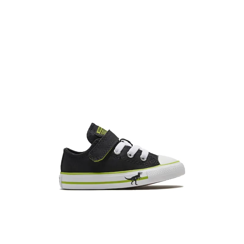 Converse Chuck Taylor All Star Infant Dinoverse Hook And Loop Skateboard Shoes Black Green Baby-1