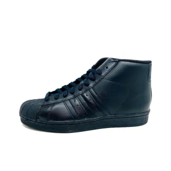 Adidas Originals Pro Model Abrasion Resistant Breathable Mid Top Kids' Skateboarding Shoes Black Teenagers
