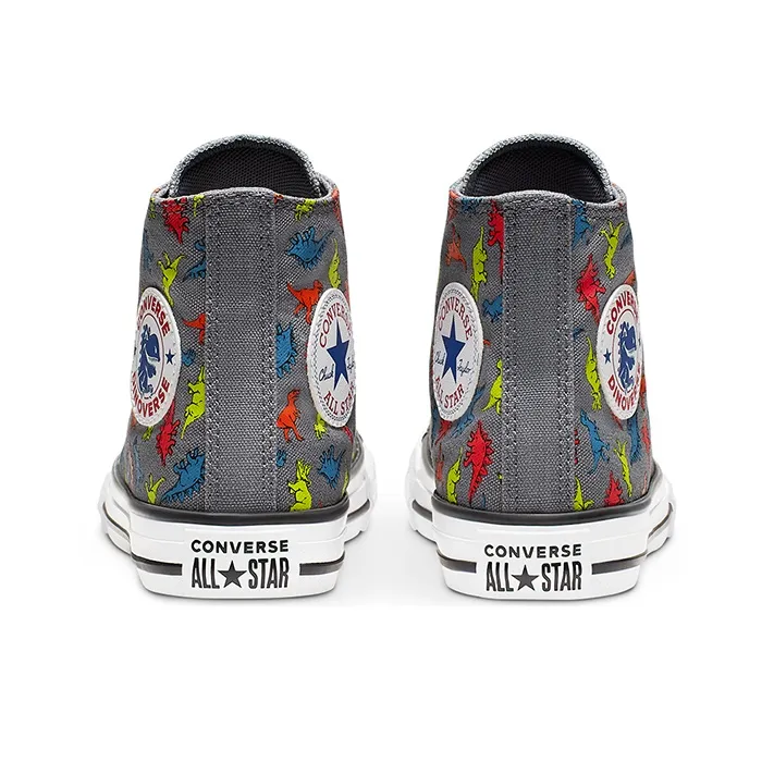 Converse Chuck Taylor All Star High Top Kids Canvas Shoes Cartoon Dinosaurs Teenagers-3