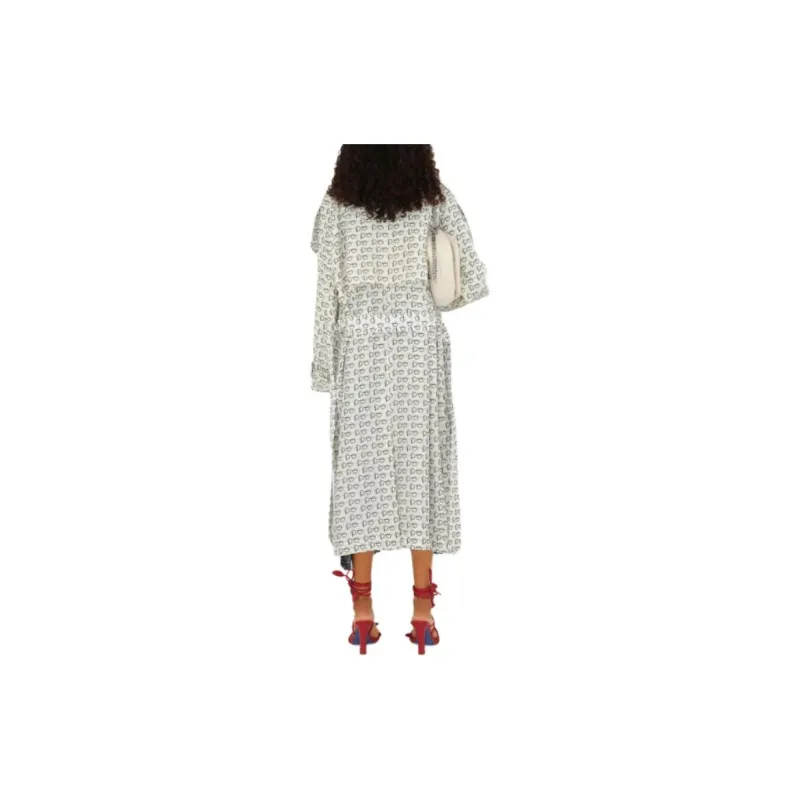 Burberry B print Silk Trench Coat-4