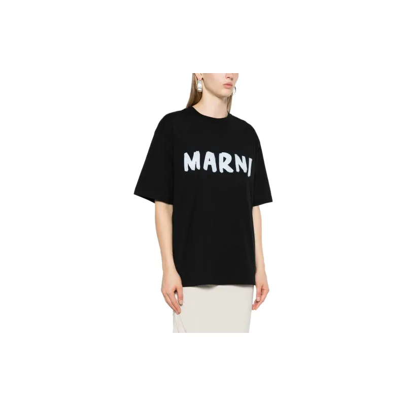 MARNI Logo print Cotton T shirt-3