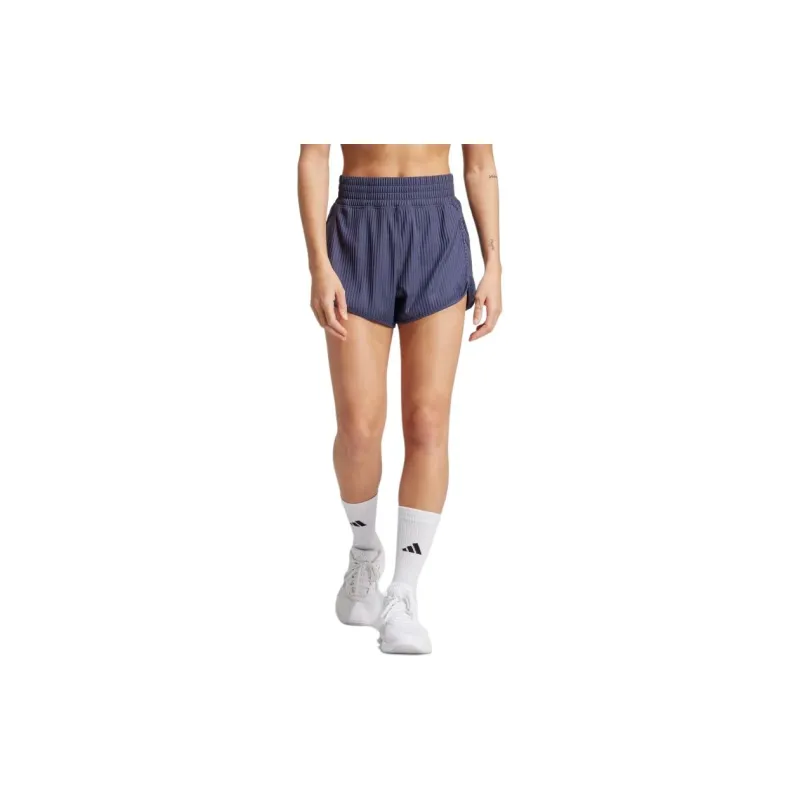 Adidas Free Shipping With AdiClub Pacer All Gym Seasonal Rib High-Rise Tonal 3-Stripes Shorts-1