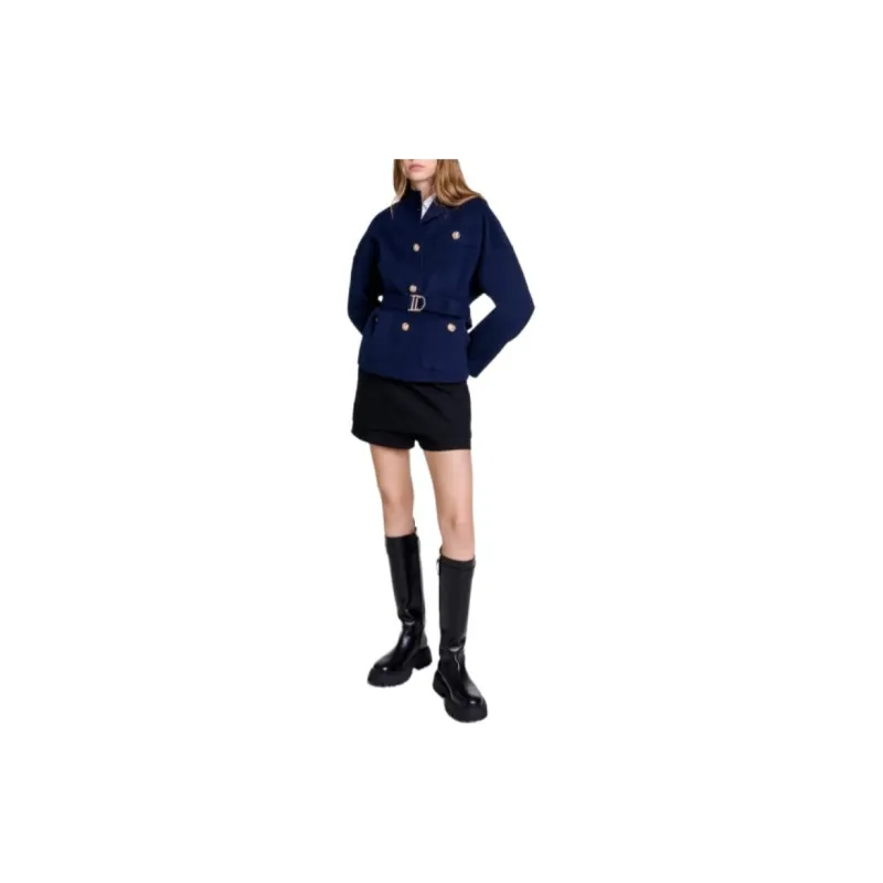 Maje Belted Wool Coat-1