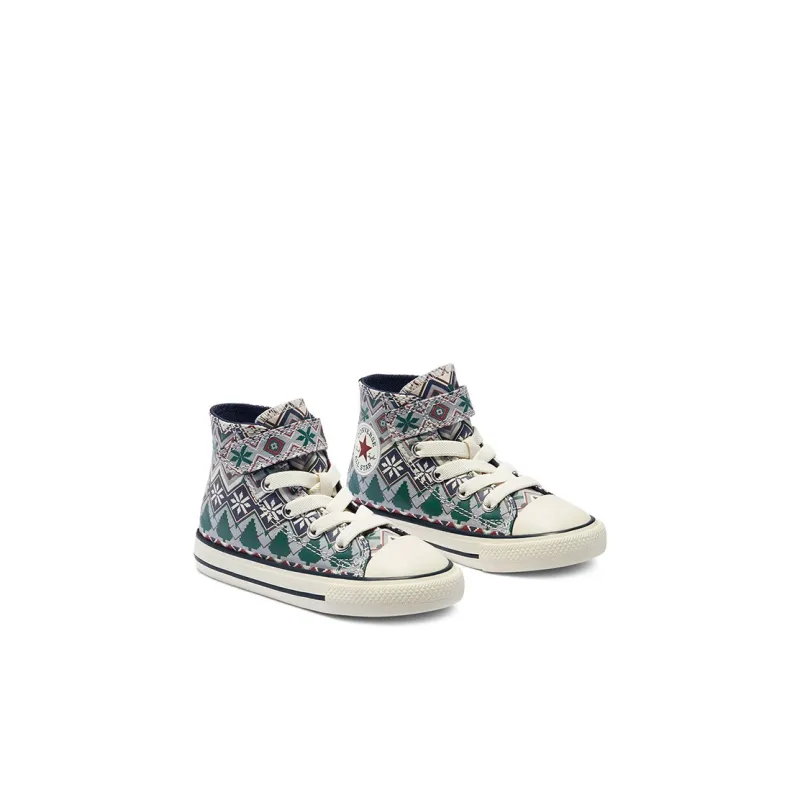 Converse Chuck Taylor All Star High Top Anti Slip Wear Resistant High Top Toddler Shoes Gray Green Infant And Toddler-2