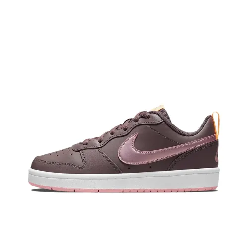 Nike Court Borough 2 Low 2 Anti-Slip Wear-Resistant Low-Top Kids' Skateboarding Shoes Purple Teenagers