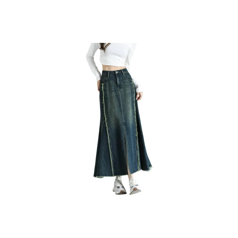 【dme】 Denim Long Skirts Women's Medium Denim Blue-1