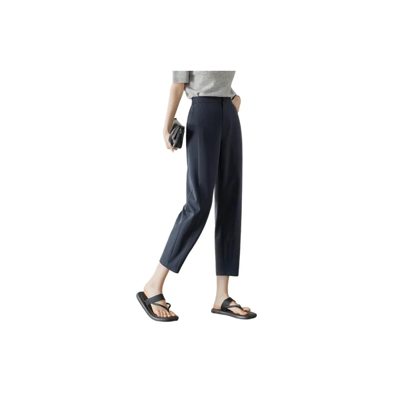 Mo Han Yi Mei Casual Pants Women's Gray Blue-1