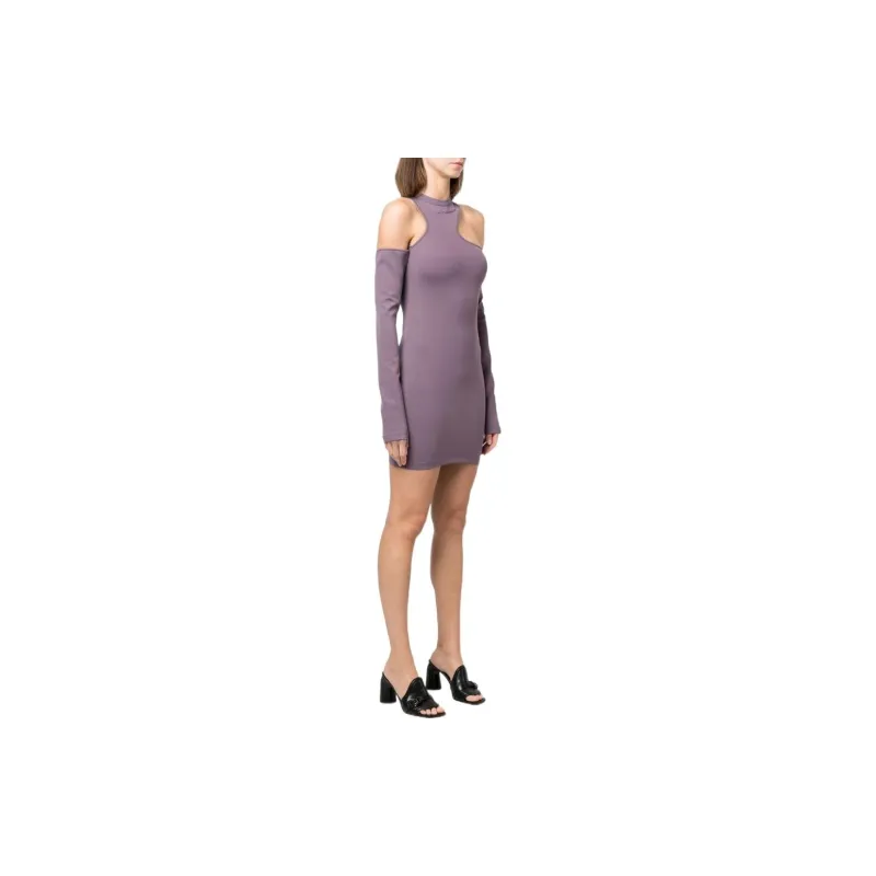OFF WHITE Asymmetric Cold shoulder Minidress-2