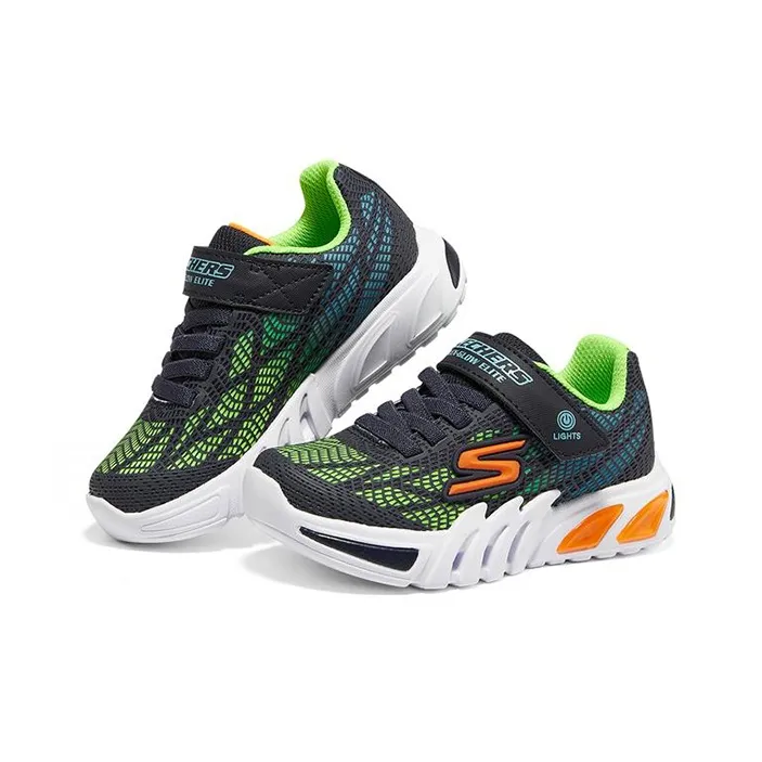 Skechers Flex Glow Elite Slip Resistant Cushioning Abrasion Resistant Low Top Kids Lifestyle Shoes Blue Kids'-2