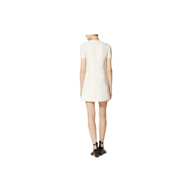 Valentino Short-Sleeved Dresses Women's Light Ivory White-2