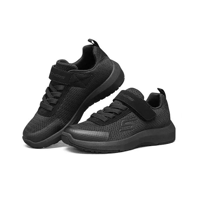 Skechers Dynamic Tread Low Top Kids' Running Shoes Black Teenagers-2
