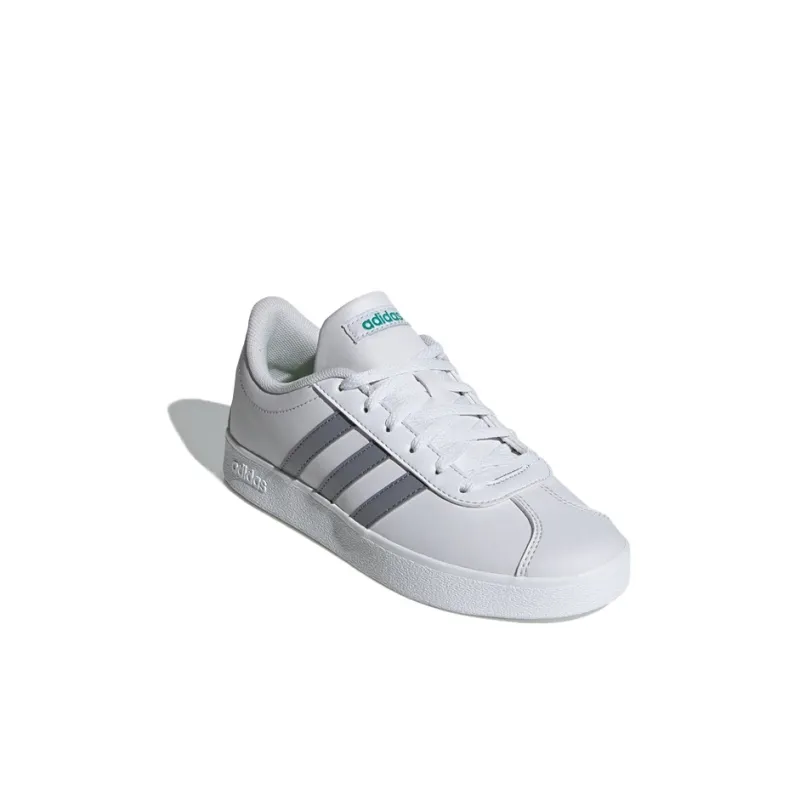 Adidas Neo VL Court 2.0 K Slip Resistant Low Top Kids' Skateboarding Shoes Gray Kids'-2