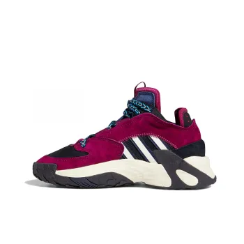 Adidas Originals J Slip Resistant Cushioning Abrasion Resistant Low Top Basketball Shoes Black Purple Teenagers