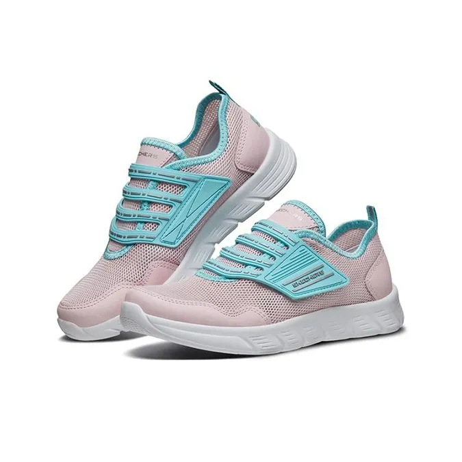 Skechers Comfy Flex 1.0 Abrasion Resistant, Breathable, Lightweight Low Top Kids' Running Shoes Pink Green Teenagers-2
