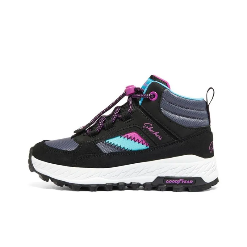 Skechers Slip Resistant Shock Absorbers With Abrasion Resistant Properties Low Top Kids Lifestyle Shoes Black Teenagers-0