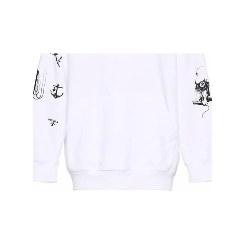 PRADA Sweatshirts Men White-5