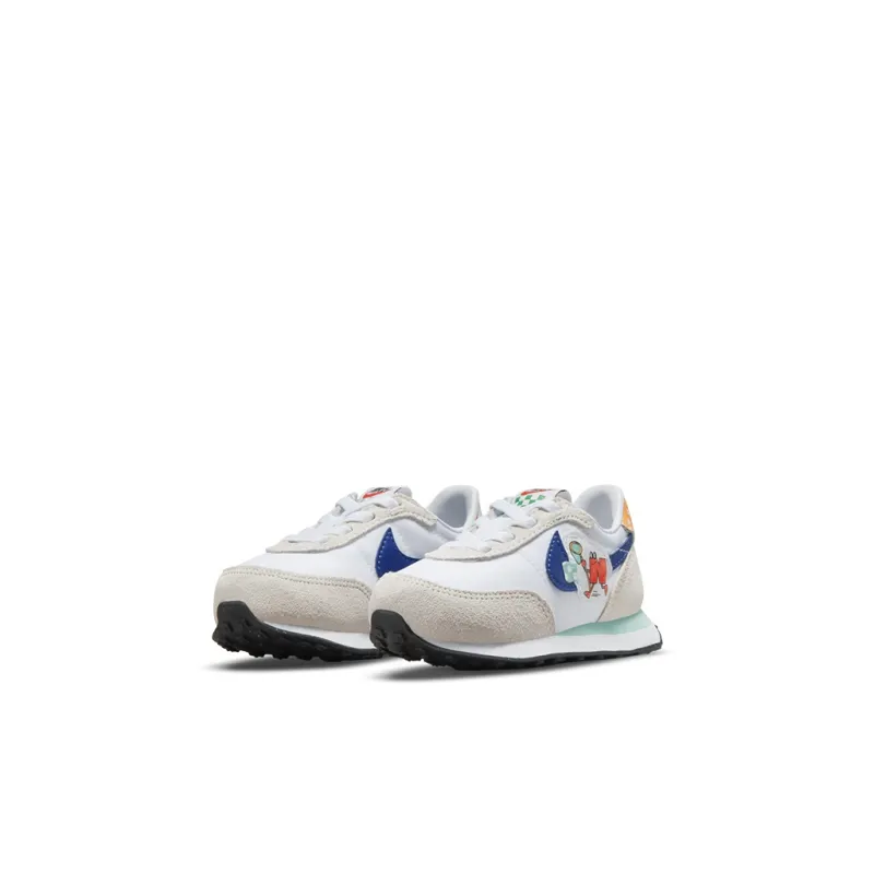 Nike Waffle Trainer 2 Breathable Low Top Sports Casual Shoes Blue White Gray Infant And Toddler-2