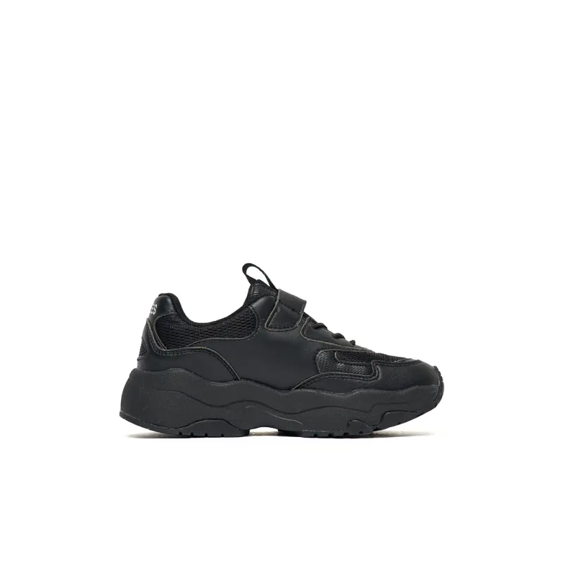 MLB Big Ball Chunky Bigball Chunky Lit Cushioning, Wear Resistant Low Top Kids Lifestyle Shoes Black Kids'-1