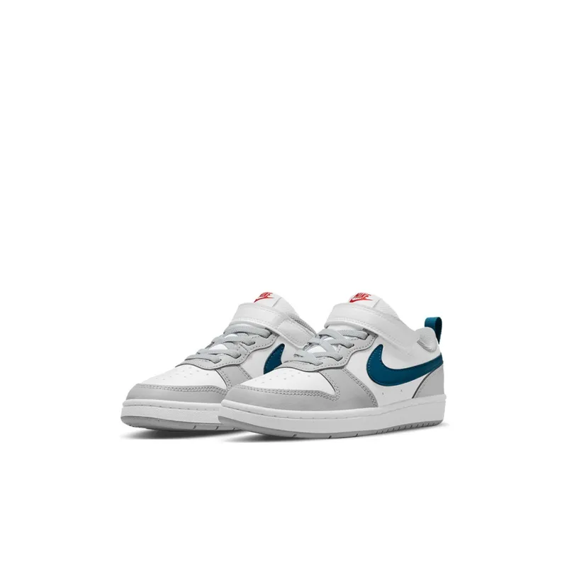 Nike Low 2 Low Top Skateboard Shoes White Gray Blue Children Aged 3 7 Years Old-2