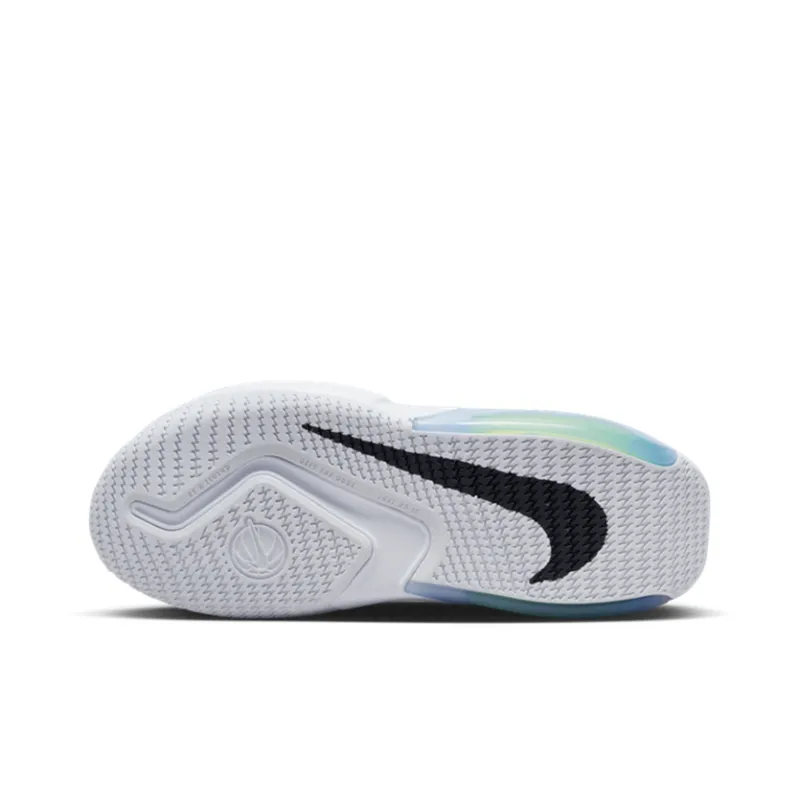 Nike Game Ready Cushioning, Wear Resistant Low Top Children's Basketball Shoes White Black Blue Unisex-8