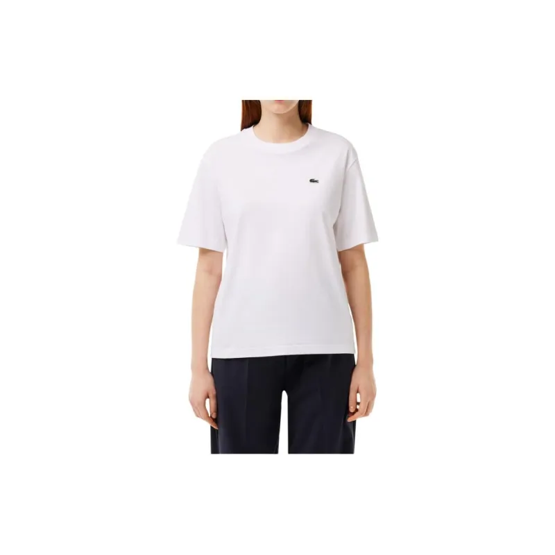 LACOSTE Logo patch Cotton T shirt-1